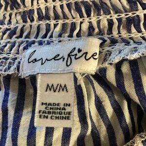Blue striped top